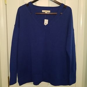 Ann Taylor Loft Cut Out Neck Tunic Sweater